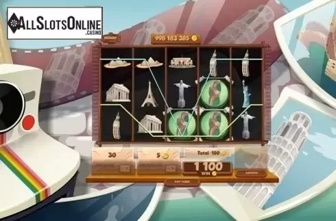 Win Screen. Famous Landmarks from Red Rake