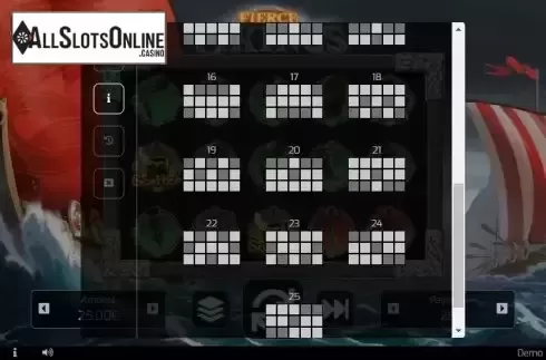 Paylines screen 2
