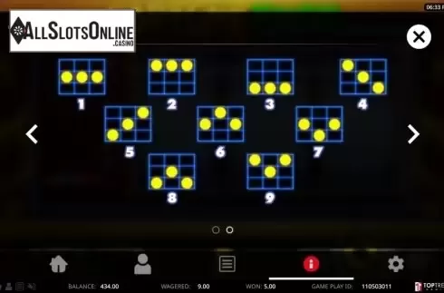 Paylines. Fortune Frog (Top Trend Gaming) from TOP TREND GAMING