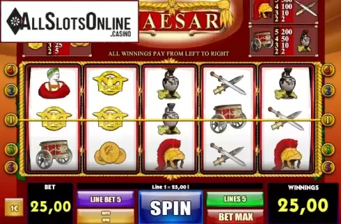 Win Screen. Gifts From Caesar from iSoftBet