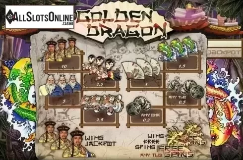 Paytable. Golden Dragon (XIN Gaming) from XIN Gaming