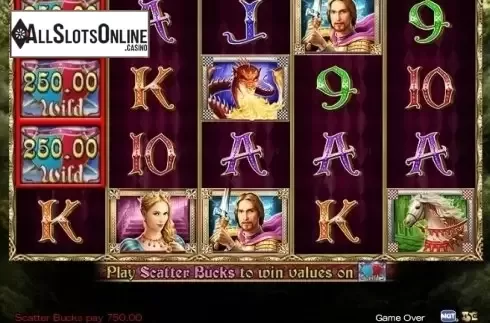Win Screen. Golden Knight from High 5 Games