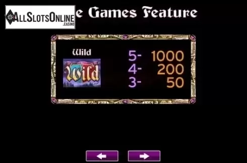 Paytable 1. Golden Knight from High 5 Games