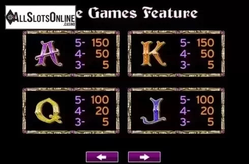 Paytable 3. Golden Knight from High 5 Games