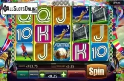Goool !! Reels screen. Goool!! from MultiSlot