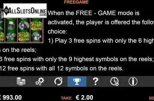 Free Game screen