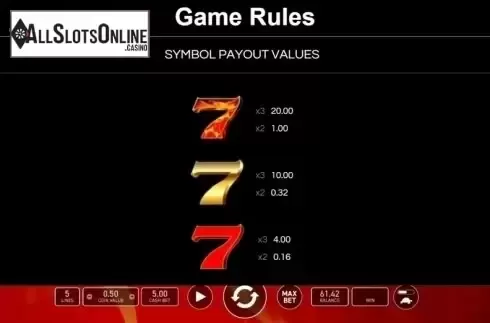Game Rules. Hot 777 from Wazdan