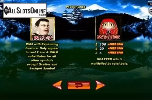 Paytable 3. Japan Fortune from Spadegaming