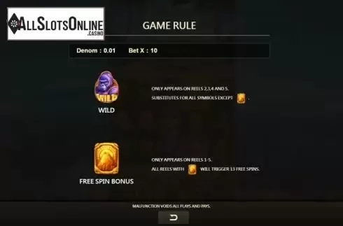 Special Symbols Screen