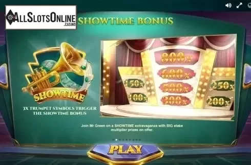 Paytable 1. Lucky Mr Green from Red Tiger
