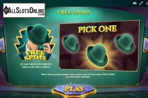 Paytable 2. Lucky Mr Green from Red Tiger