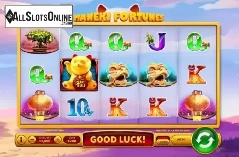 Game Workflow screen . Maneki Fortunes from Skywind Group
