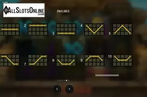 Paylines screen