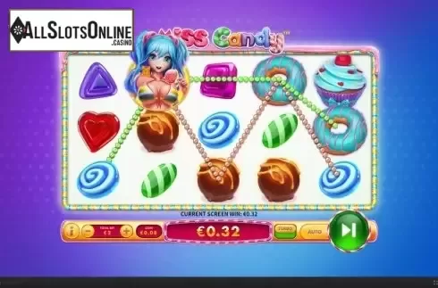Win Screen. Miss Candy from Skywind Group