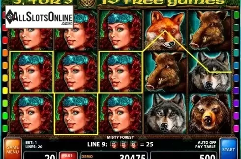 Win screen 3. Misty Forest from Casino Technology
