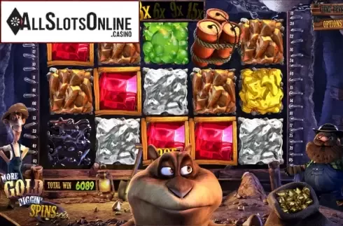 Free spins. More Gold Diggin from Betsoft