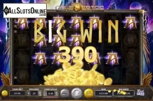 Win Screen. Odin and Frigg from ReelNRG