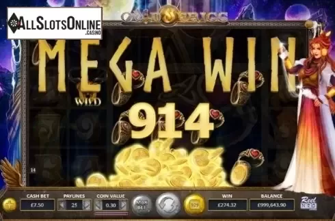 Win Screen. Odin and Frigg from ReelNRG