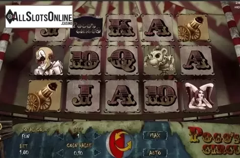 Reels screen. Pogo's Circus from Espresso Games