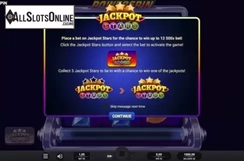Start Screen. Powerspin from Relax Gaming