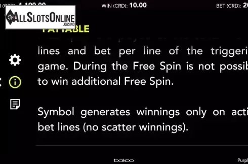 Free Spins screen 2