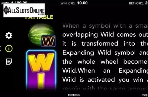 Expanded wild screen