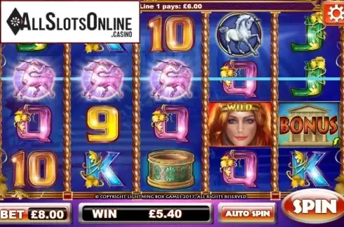 Screen9. Queen of Legends from Lightning Box