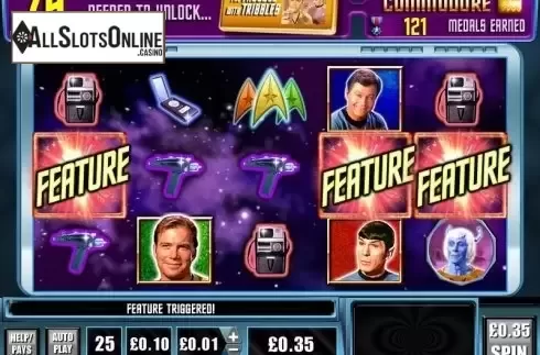 Win screen. STAR TREK Explore New Worlds from WMS