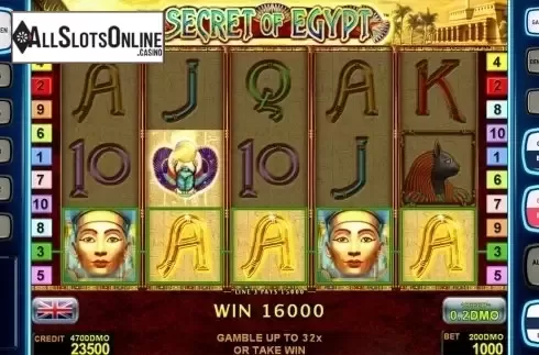 Game workflow 3. Secret Of Egypt Deluxe from Novomatic