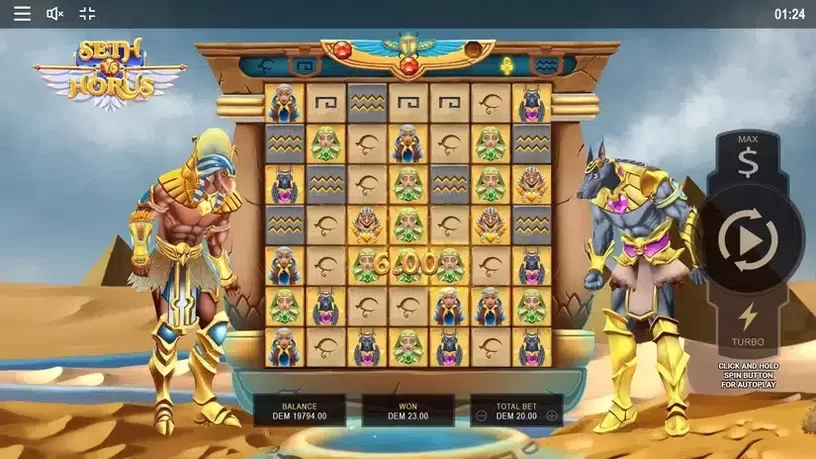 Seth vs Horus slot screenshot 3