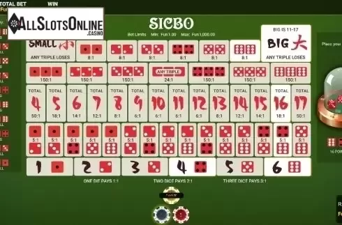 Win screen. Sic Bo (OneTouch) from OneTouch