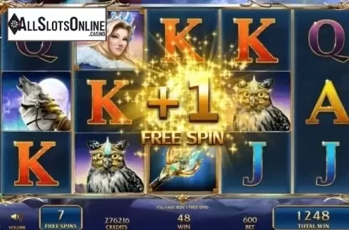 Free Spins screen. Snow Crown from Bla Bla Bla Studious