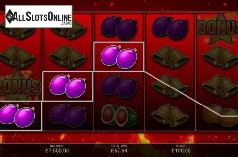 Win Screen 2. Stacked Fire 7s from Inspired Gaming