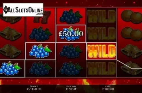 Win Screen 3. Stacked Fire 7s from Inspired Gaming