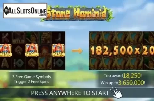 Start screen 1. Stone Hominid from Dragoon Soft