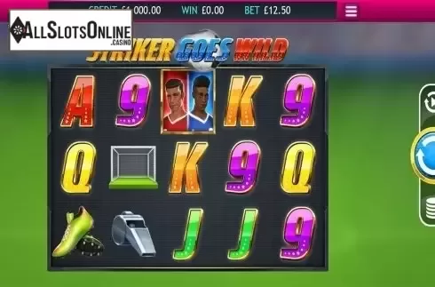 Reels screen. Striker Goes Wild from Eyecon