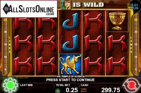 Reel screen. The Temple Of Astarta from Casino Technology