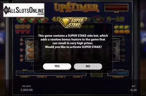 Bonus Bet Screen