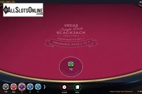 Game Screen 1. Vegas Single Deck Blackjack (Switch Studios) from Switch Studios