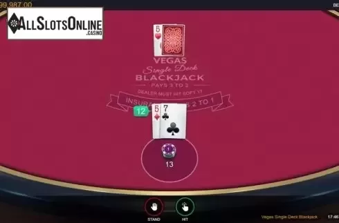 Game Screen 2. Vegas Single Deck Blackjack (Switch Studios) from Switch Studios
