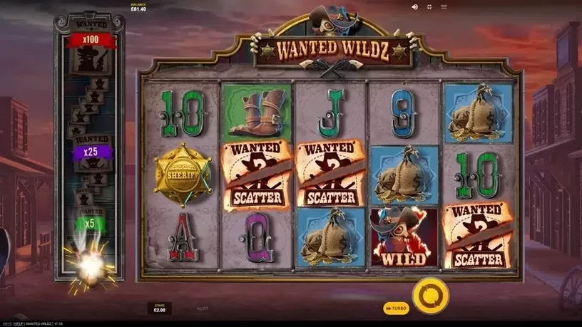 Wanted Wildz slot screenshot 4