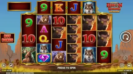 Bison Rising Reloaded Megaways slot screenshot 1