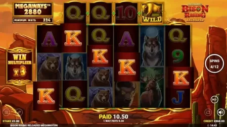 Bison Rising Reloaded Megaways slot screenshot 4