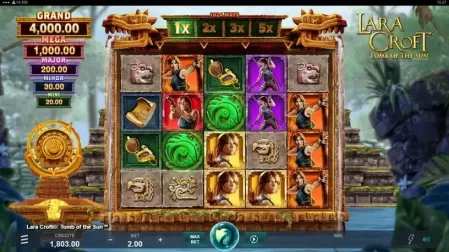 Lara Croft Tomb of the Sun slot screenshot 1