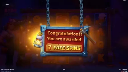 Mine Baby Mine slot screenshot 3