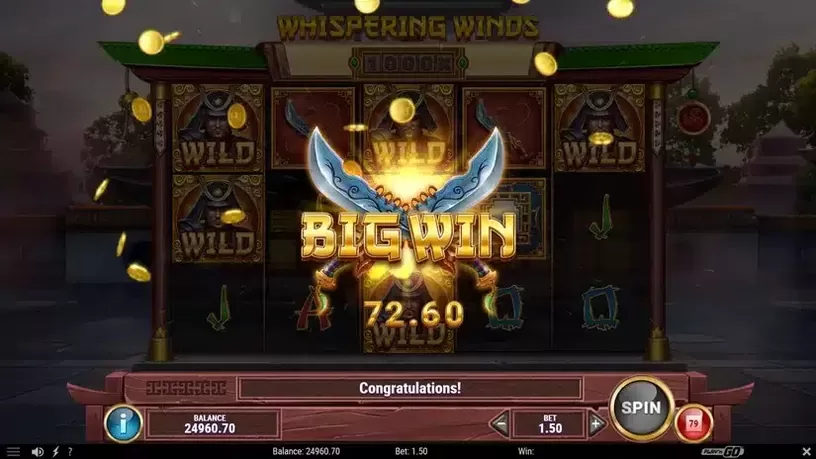 Whispering Winds slot screenshot 3