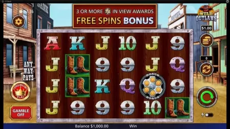 Wild Outlaws slot screenshot 1