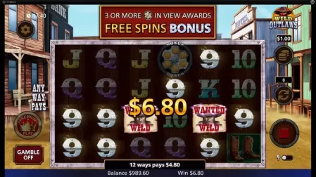 Wild Outlaws slot screenshot 4