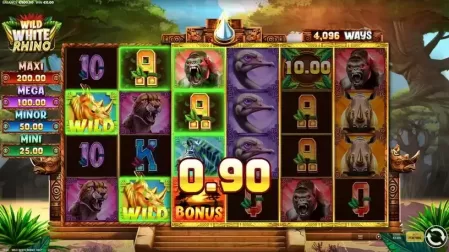Wild White Rhino slot screenshot 4