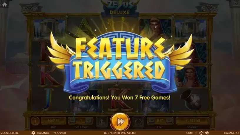 Zeus Deluxe slot screenshot 2